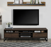 Milton 2019 71" Dark Walnut  3 Shelves & 2 Drawers TV Stand