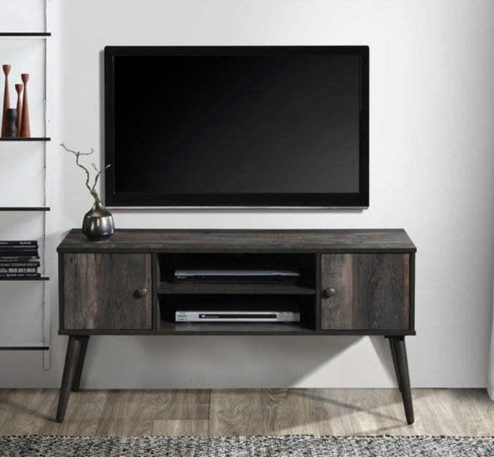 Milton 2026 47" Rustic Gray 2 Shelf & 2 Cabinet TV Stand