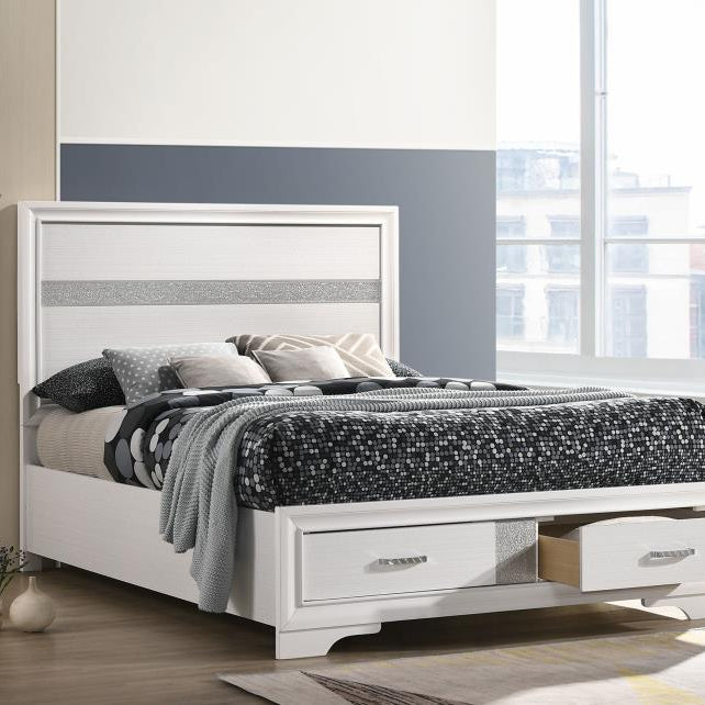 Coaster 205111F Miranda White Full Storage Platform Bed