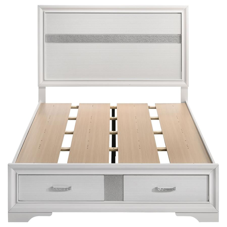 Coaster 205111F Miranda White Full Storage Platform Bed