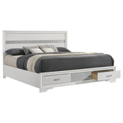 Coaster 205111KE Miranda White King Storage Platform Bed