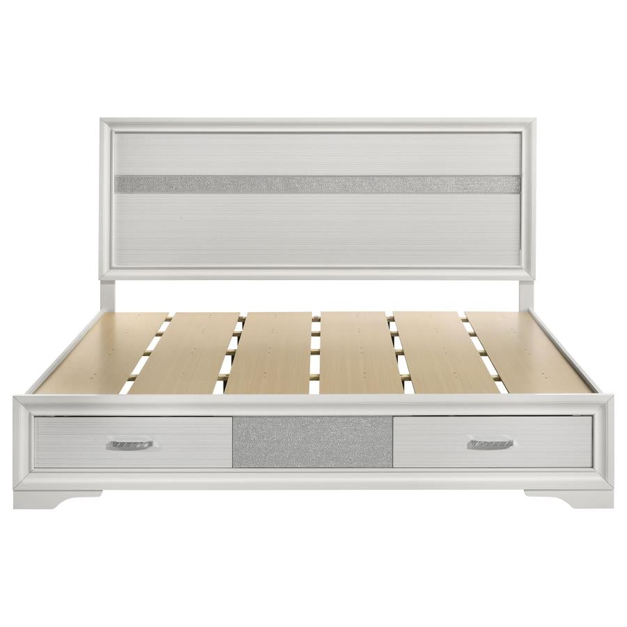 Coaster 205111KE Miranda White King Storage Platform Bed