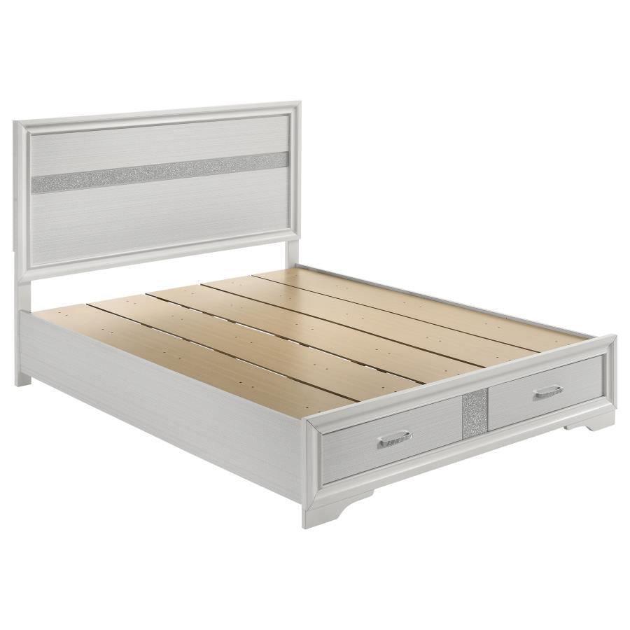 Coaster 205111Q Miranda White Queen Storage Platform Bed