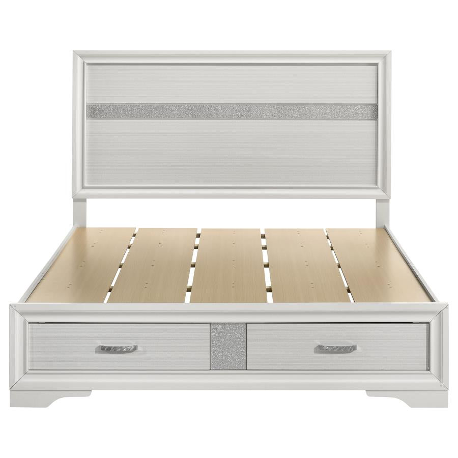 Coaster 205111Q Miranda White Queen Storage Platform Bed