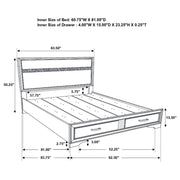 Coaster 205111Q Miranda White Queen Storage Platform Bed