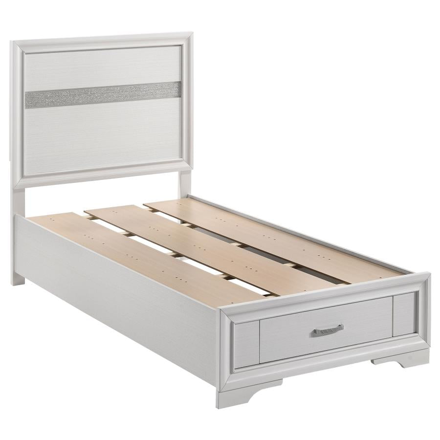 Coaster 205111T Miranda White Twin Storage Platform Bed