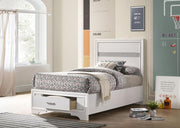 Coaster 205111T Miranda White Twin Storage Platform Bed