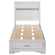 Coaster 205111T Miranda White Twin Storage Platform Bed