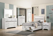 Coaster 205111T Miranda White Twin Storage Platform Bed