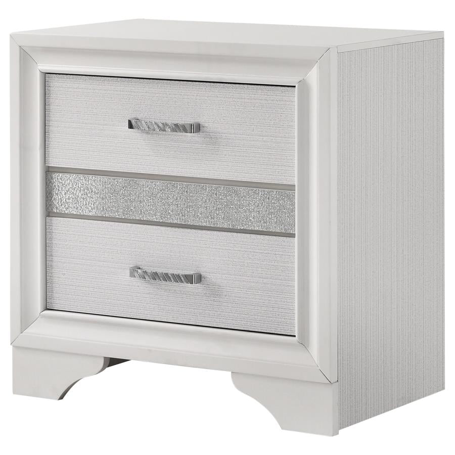 Coaster 205112 Miranda White 3-drawer Nightstand
