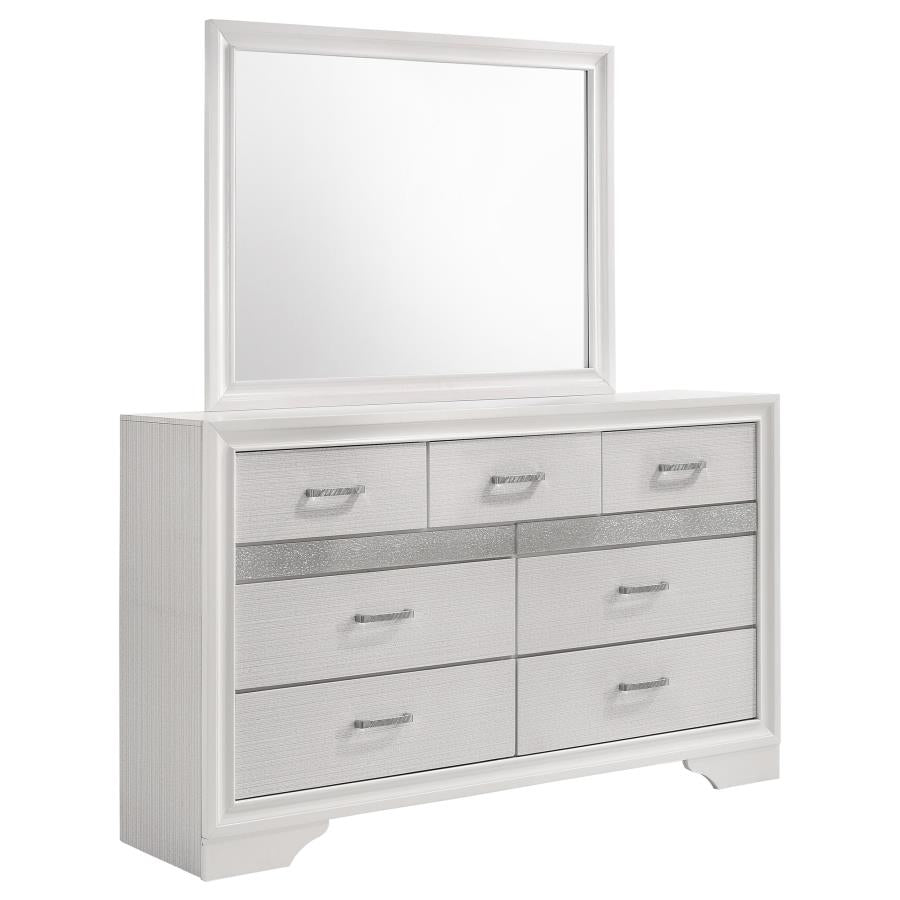 Coaster 205113 / 14 Miranda White 9 Drawer Dresser Mirror