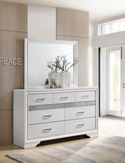 Coaster 205113 / 14 Miranda White 9 Drawer Dresser Mirror