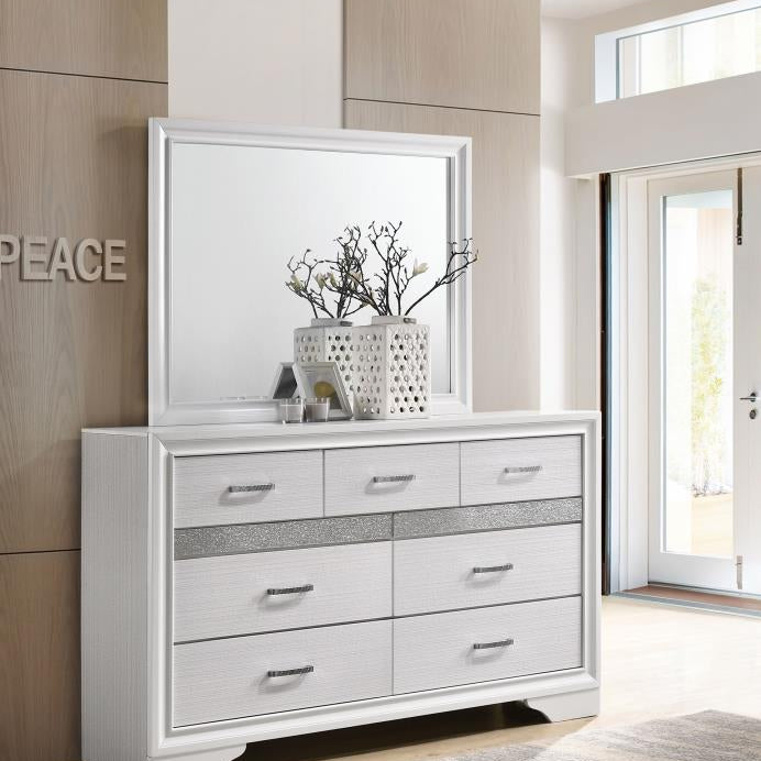 Coaster 205113 / 14 Miranda White 9 Drawer Dresser Mirror
