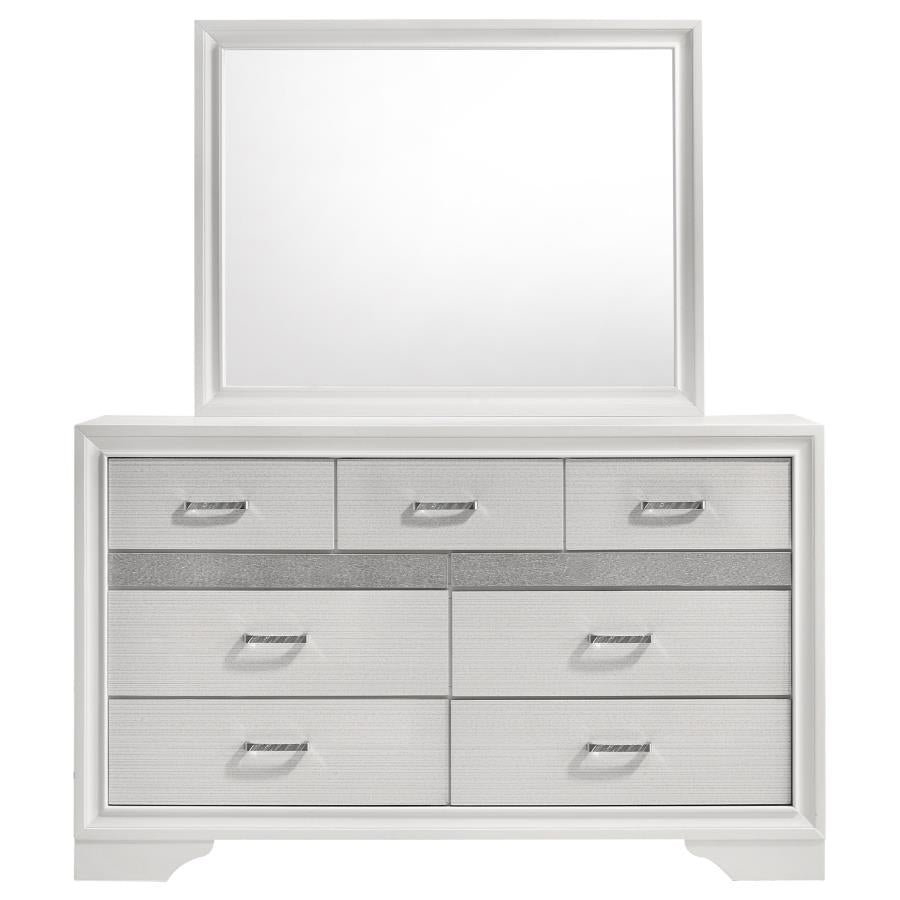 Coaster 205113 / 14 Miranda White 9 Drawer Dresser Mirror