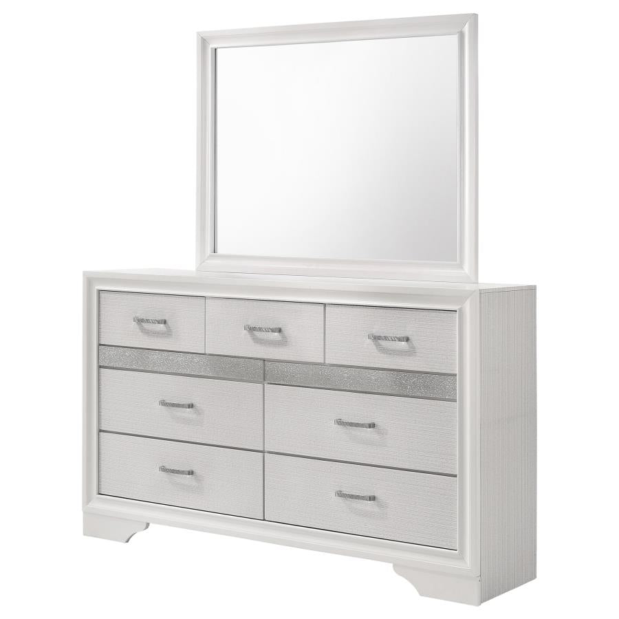 Coaster 205113 / 14 Miranda White 9 Drawer Dresser Mirror