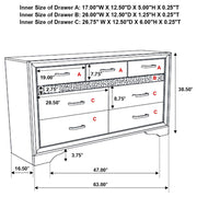 Coaster 205113 Miranda White 9-drawer Dresser