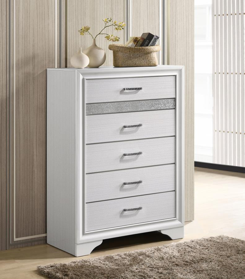 Coaster 205115 Miranda White 6-drawer Chest