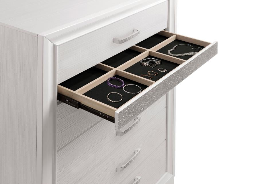 Coaster 205115 Miranda White 6-drawer Chest