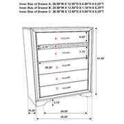 Coaster 205115 Miranda White 6-drawer Chest