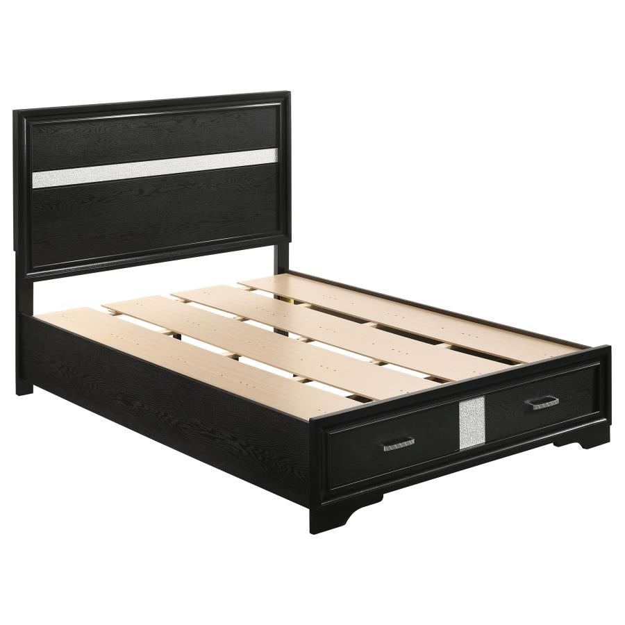 Coaster 206361F Miranda Black Full Storage Platform Bed
