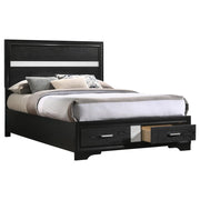 Coaster 206361F Miranda Black Full Storage Platform Bed