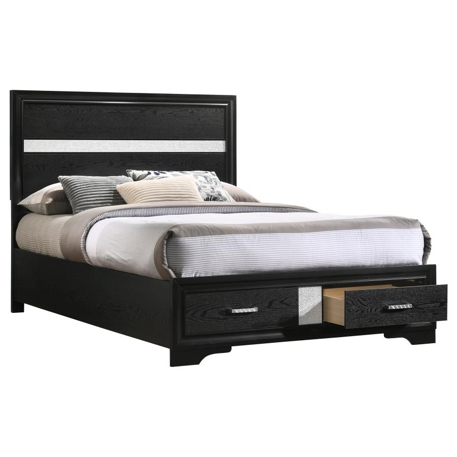 Coaster 206361F Miranda Black Full Storage Platform Bed