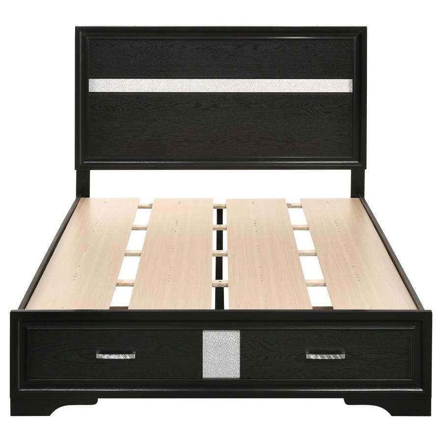 Coaster 206361F Miranda Black Full Storage Platform Bed