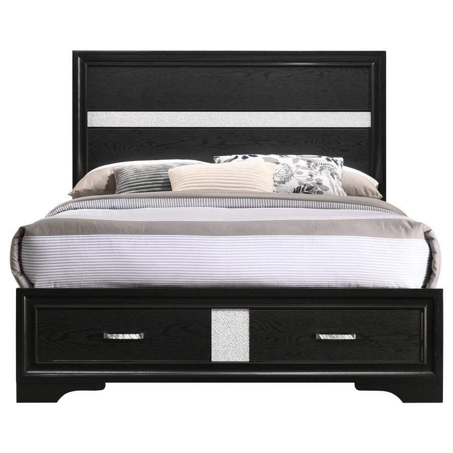 Coaster 206361F Miranda Black Full Storage Platform Bed