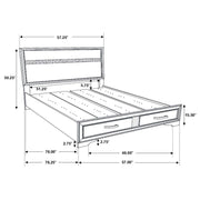 Coaster 206361F Miranda Black Full Storage Platform Bed