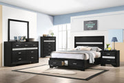 Coaster 206361F Miranda Black Full Storage Platform Bed