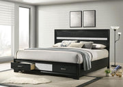 Coaster 206361KE Miranda Black King Storage Platform Bed