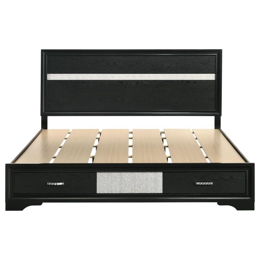 Coaster 206361KE Miranda Black King Storage Platform Bed