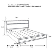 Coaster 206361KE Miranda Black King Storage Platform Bed