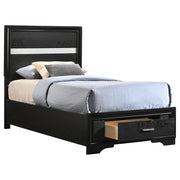 Coaster 206361T Miranda Black Twin Storage Platform Bed