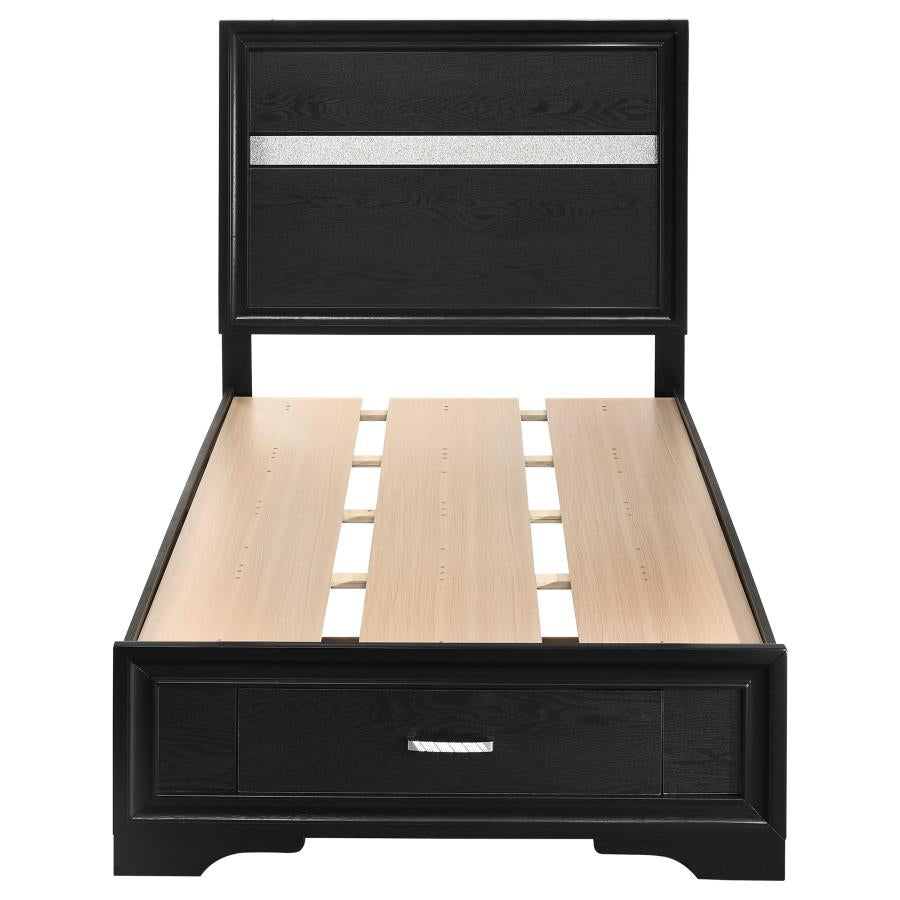 Coaster 206361T Miranda Black Twin Storage Platform Bed