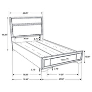 Coaster 206361T Miranda Black Twin Storage Platform Bed