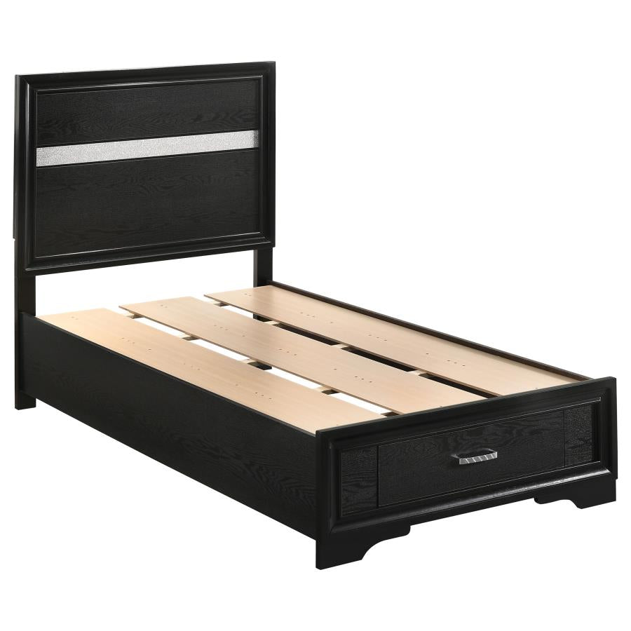 Coaster 206361T Miranda Black Twin Storage Platform Bed