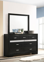 Coaster 206363 / 64 Miranda Black 9 Drawer Dresser Mirror