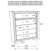 Coaster 206365 Miranda Black 6-drawer Chest