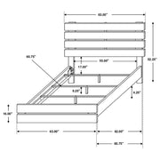 Coaster 207041Q Barrel Oak Queen Bed ( 1 Box )