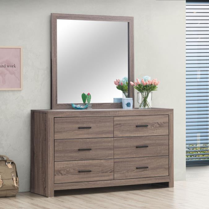 Coaster 207043 / 207044 Barrel Oak Dresser w/ Mirror