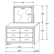 Coaster 207043 / 207044 Barrel Oak Dresser w/ Mirror