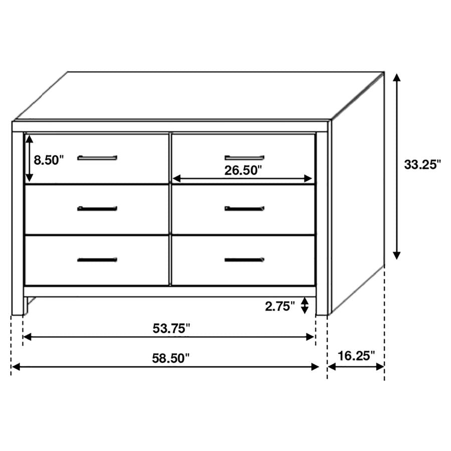 Coaster 207043 Barrel Oak Dresser