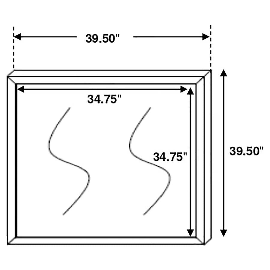 Coaster 207044 Barrel Oak Mirror