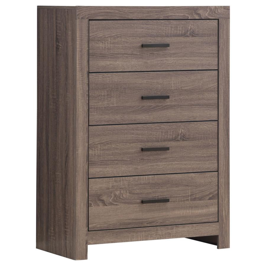 Coaster 207045 Barrel Oak 4 Drawer Chest