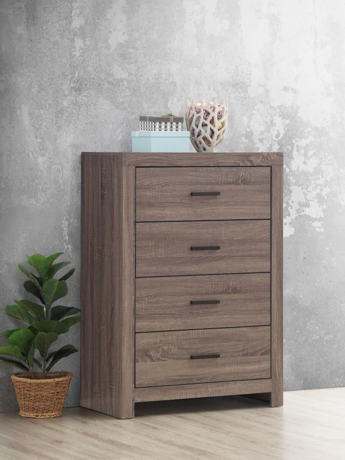 Coaster 207045 Barrel Oak 4 Drawer Chest