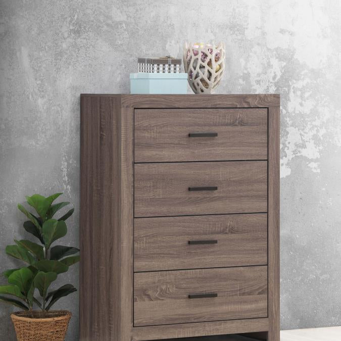 Coaster 207045 Barrel Oak 4 Drawer Chest