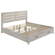 Coaster 207050KE Coastal White King Platform Bed w/ Storage