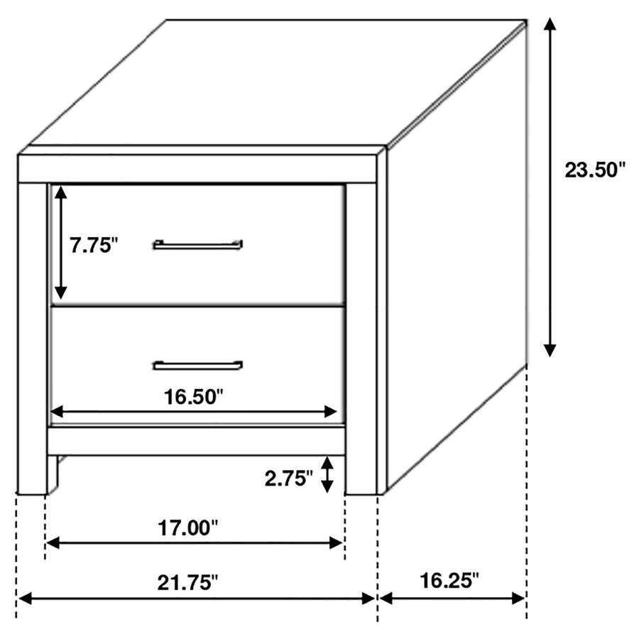 Coaster 207052 Coastal White Nightstand