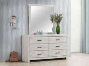 Coaster 207053 / 207054 Coastal White Dresser w/ Mirror